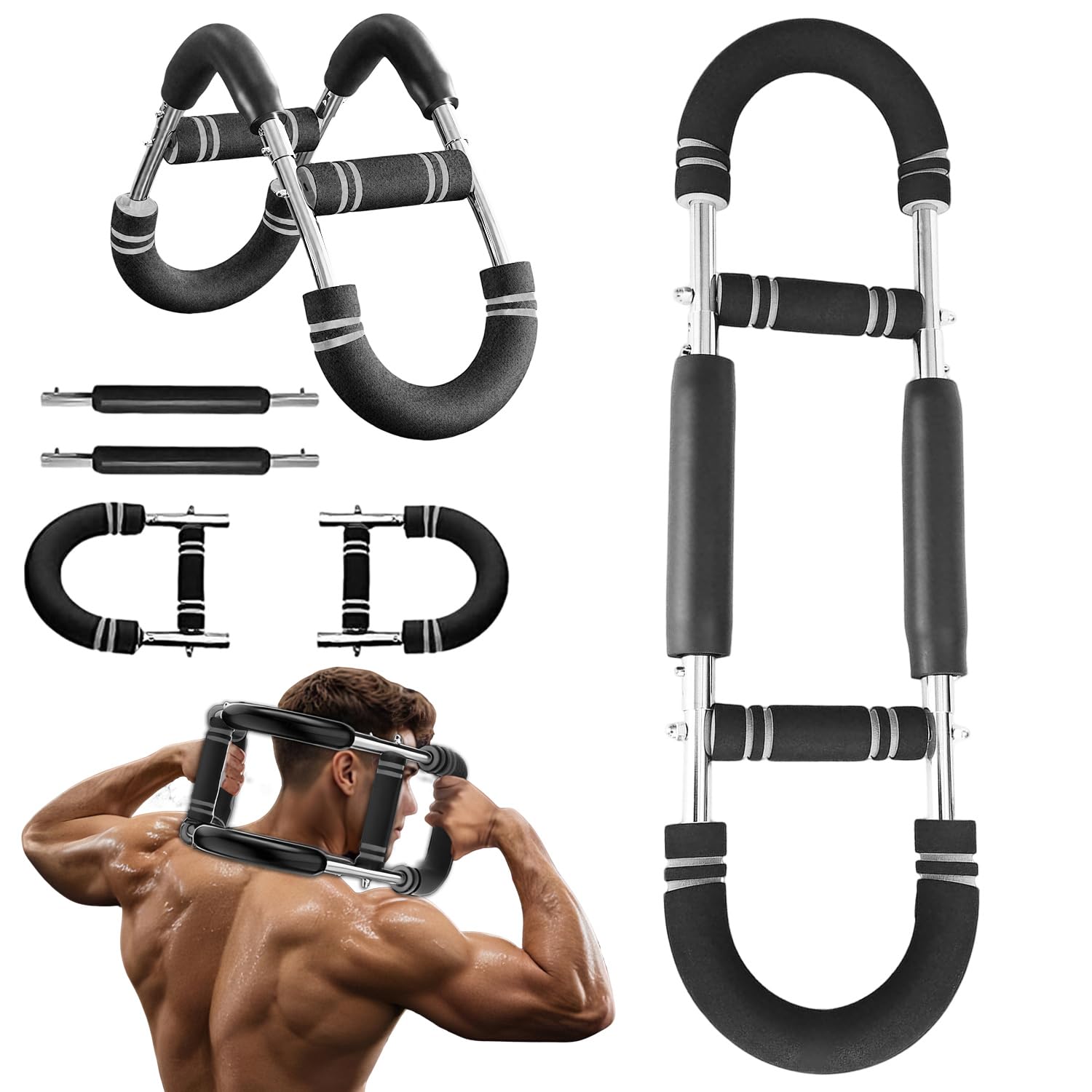 Attrezzo Fitness Portatile a Molla, Allenatore Regolabile per Braccia, Attrezzo per Esercizi a Forma di U, Attrezzo per Allenamento Del Torace, Arm Trainer, Twister Armtrainer, per il Fitness a Casa