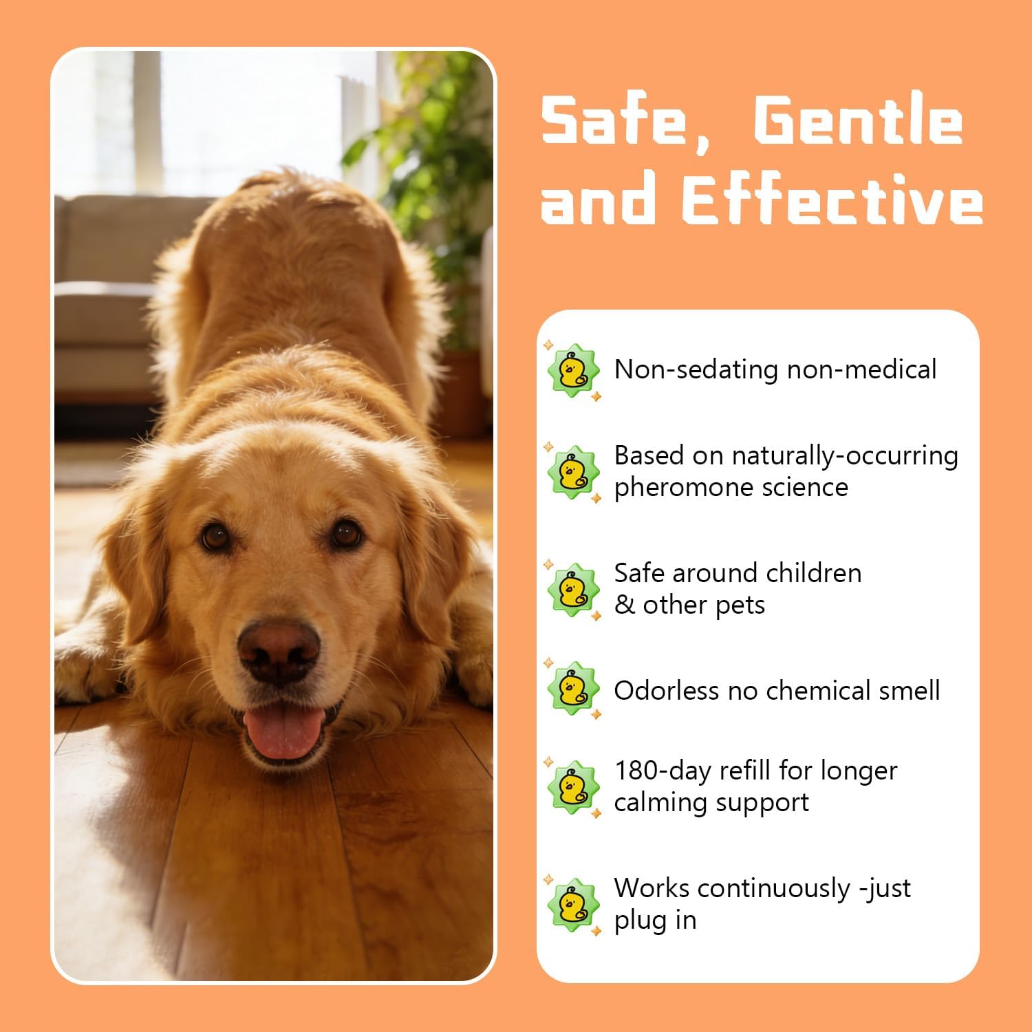 Dog Pheromone Calming Diffuser 8 in 1 (6 * 30 Day) Appeasing Pet Pheromones Diffuser to Calm Kit (2 Plug in+ 6 Pack 48ml Refill) for Anxiety