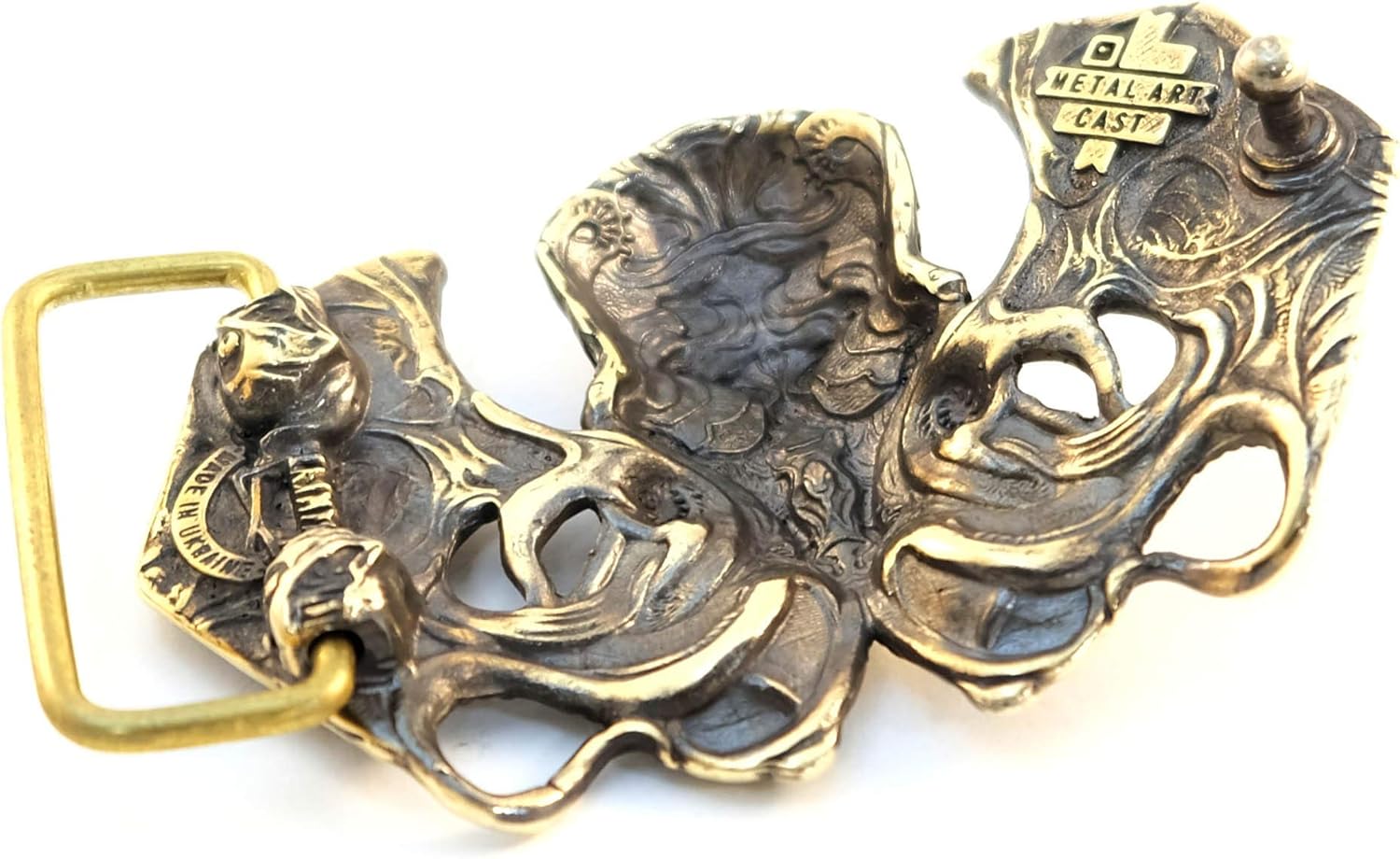 Cthulhu belt buckle, Handmade Davy Jones solid brass belt buckle