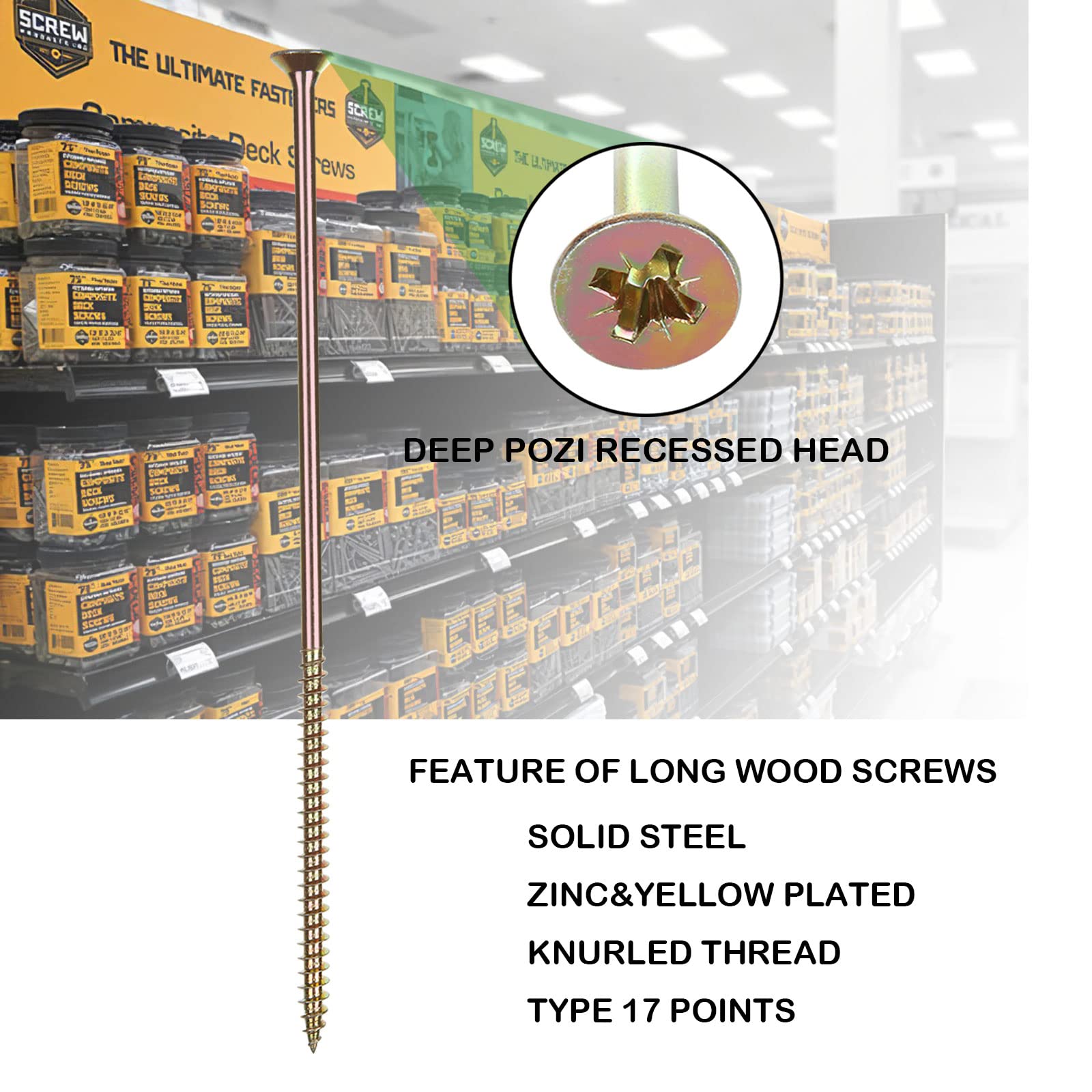 Spax Pozi GIALLO Viti Per Legno Con Svasatura-diverse Dimensioni - Foto 3