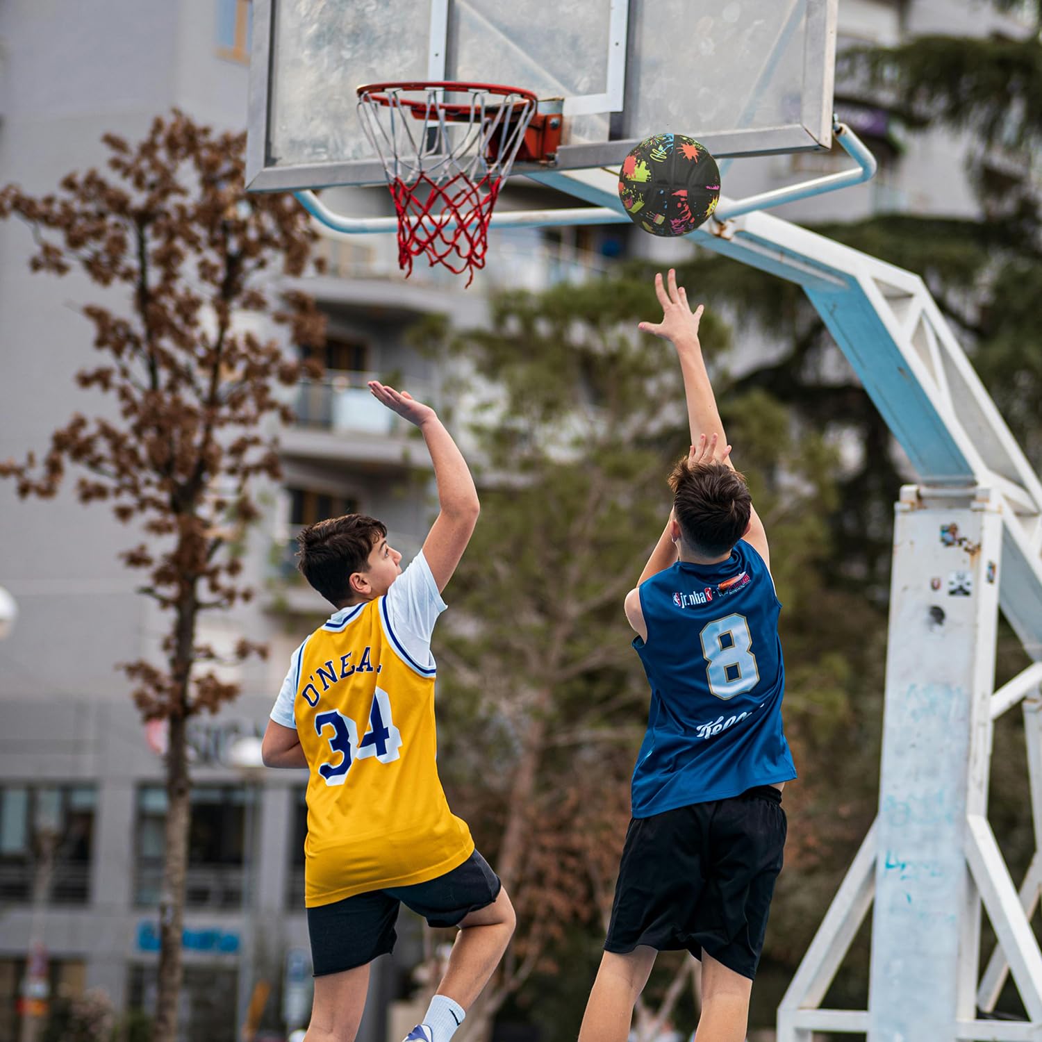 Balón de baloncesto de piel sintética, tamaño oficial 7 (29.5 pulgadas), talla 6 (28.5 pulgadas), talla 5 (27.5 pulgadas), pelota de regalo de cumpleaños para interiores y exteriores
