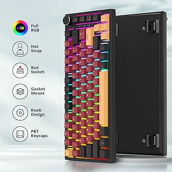 jun22❇️ Ussixchare 75% Gaming Keyboard Gasket Mount Mechanical Keyboard