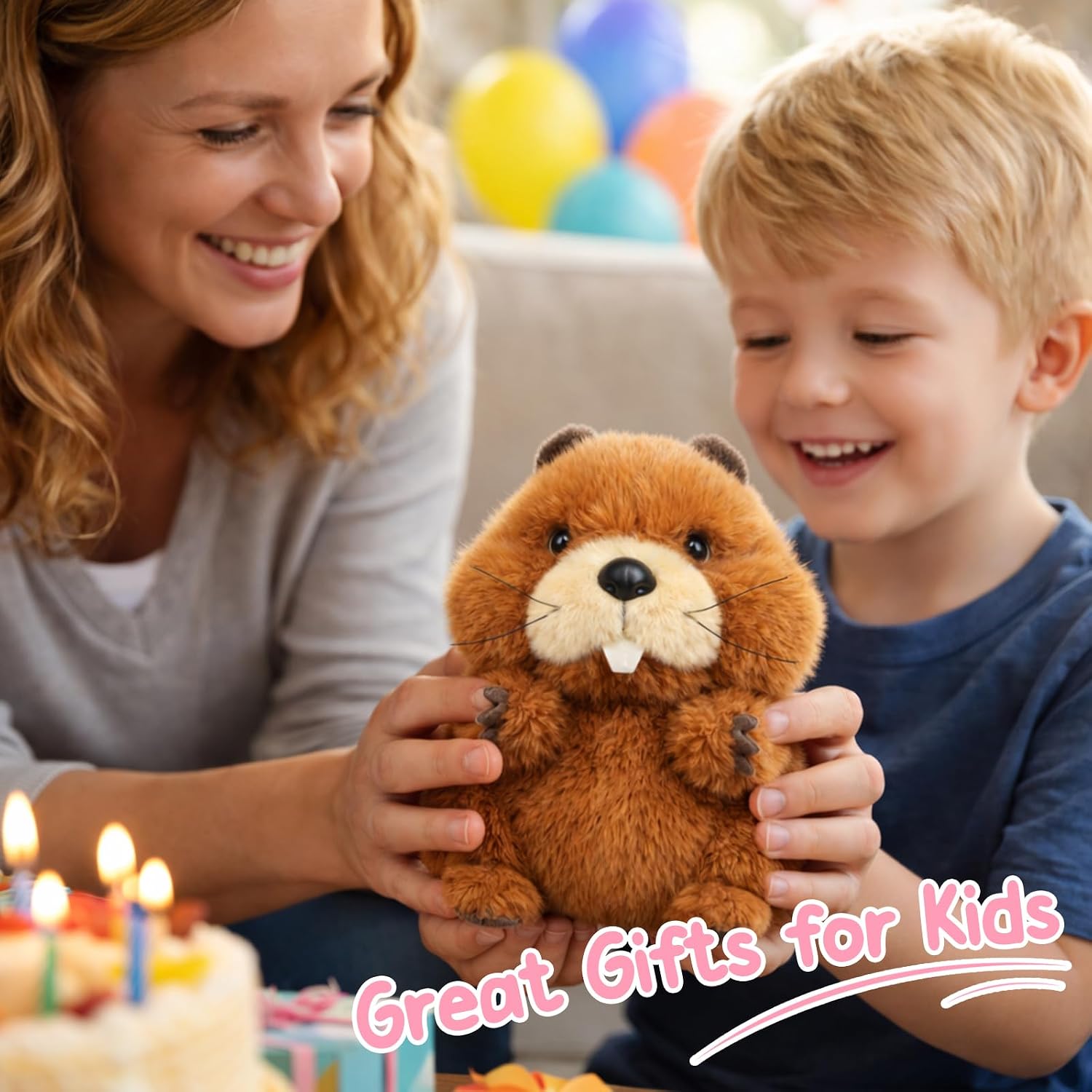 Sitting Groundhog Stuffed Animal Soft Plush Toy image 3