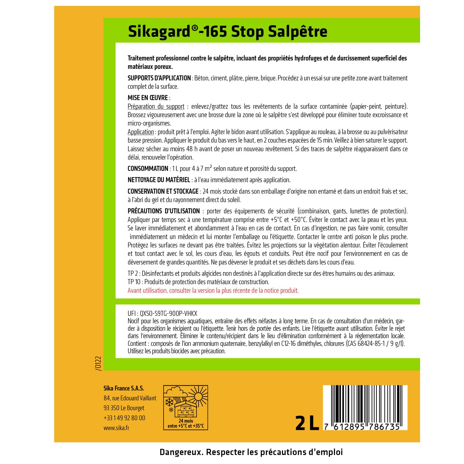 Stop al salnitro SIKA Sikagard-165-2L