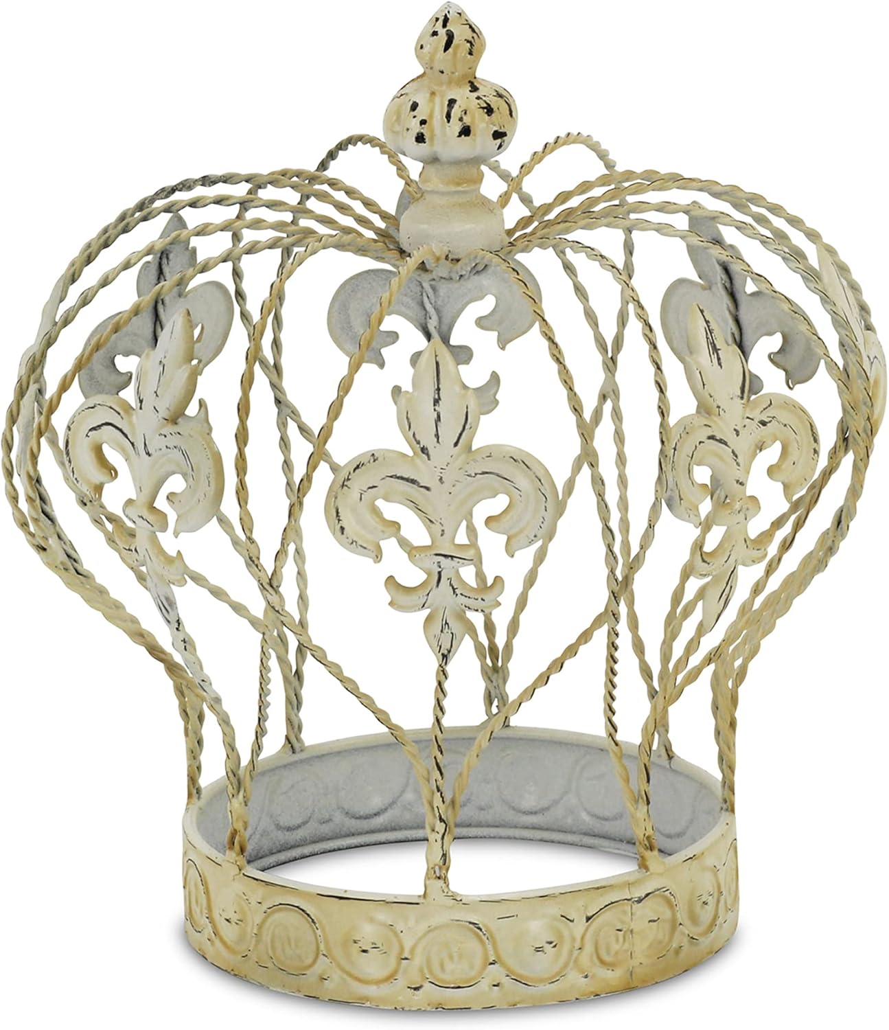 Cheung's FP-3631C White Crown Table Décor, 9.25x9.25x9.25
