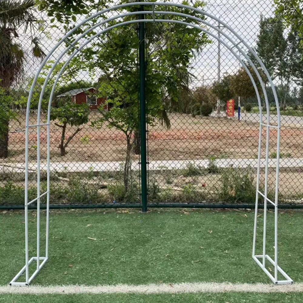 Tonnelle de jardin en métal blanc pour guider les plantes et rosiers