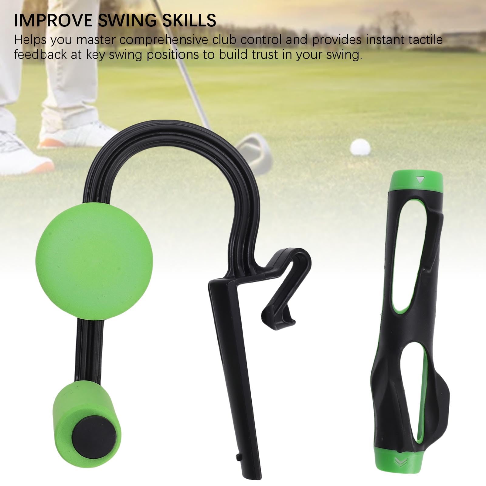 Asixxsix Trenażer Swingu Golfowego, Natychmiastowa Informacja Zwrotna Dotykowa Zapewniająca prawidłową pozycję Dłoni i Dokładny Ruch Nadgarstka Pomoc do Treningu Golfowego, Pomoc do ćwiczeń Swingu z
