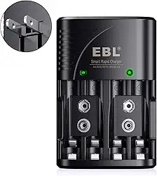 EBL Carregador Rápido Inteligente Aa Aaa para Baterias Recarregáveis Ni-Mh Ni-Cd Aa Aaa 9V