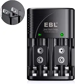 EBL Carregador Rápido Inteligente Aa Aaa para Baterias Recarregáveis Ni-Mh Ni-Cd Aa Aaa 9V