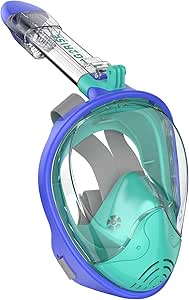 Snorkel Anti-niebla Anti-fugas Máscara Snorkel Cara Completa Flyboo 180° Vista Panorámica - Anti-Niebla, Anti-Fugas, Compatible GoPro, Adultos Y Niños Visión Panorámica 180 Grados