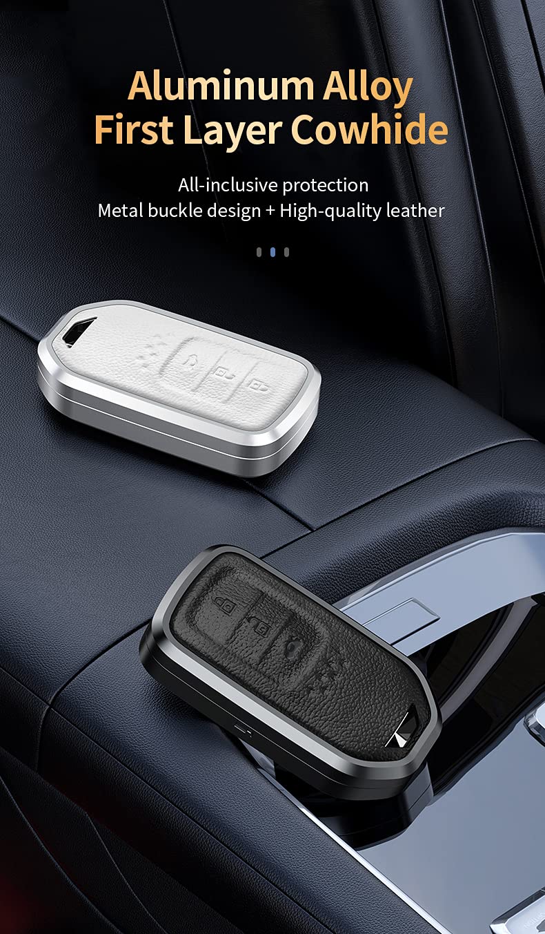 ontto Cover Guscio per Chiave Telecomando Auto Adatto per Honda Civic City Accord CRV CR-V XR-V Odyssey Vezel Jade Crider Fit Coprichiave in Metallo Pelle Custodia Protezione con Portachiavi-Nero B