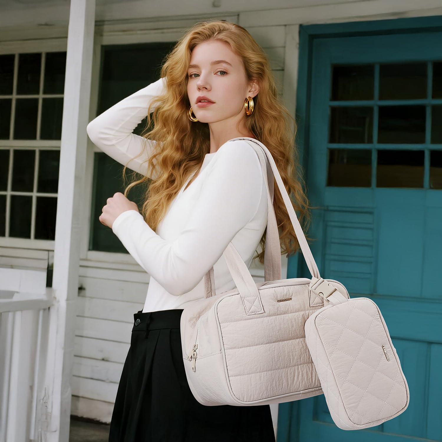 Small Cooler Bag Freezable Lunch Bag for Work School Travel,Small Lunch Bag,insulated snack bag,Mini Cooler,Lunch bag small Fit For Yogurt(Beige) - Image 6