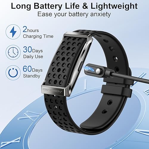 Miniatura 5 de Pulsera inteligente para hombres y mujeres, banda de seguimiento de actividad y actividad 247, seguimiento del sueño, frecuencia cardíaca, presión