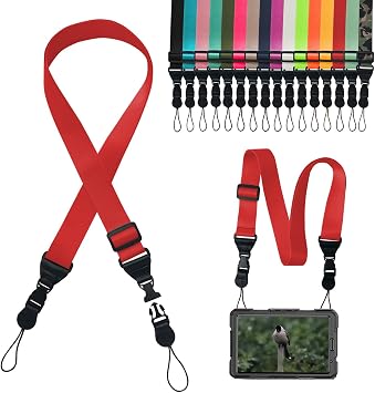 Adjustable Shoulder StrapComfortable iPad Strap Nylon Neck Lanyard for iPad/Samsung Tablet Case,Camera Binocular Crossbody Laptop Luggage BagRed