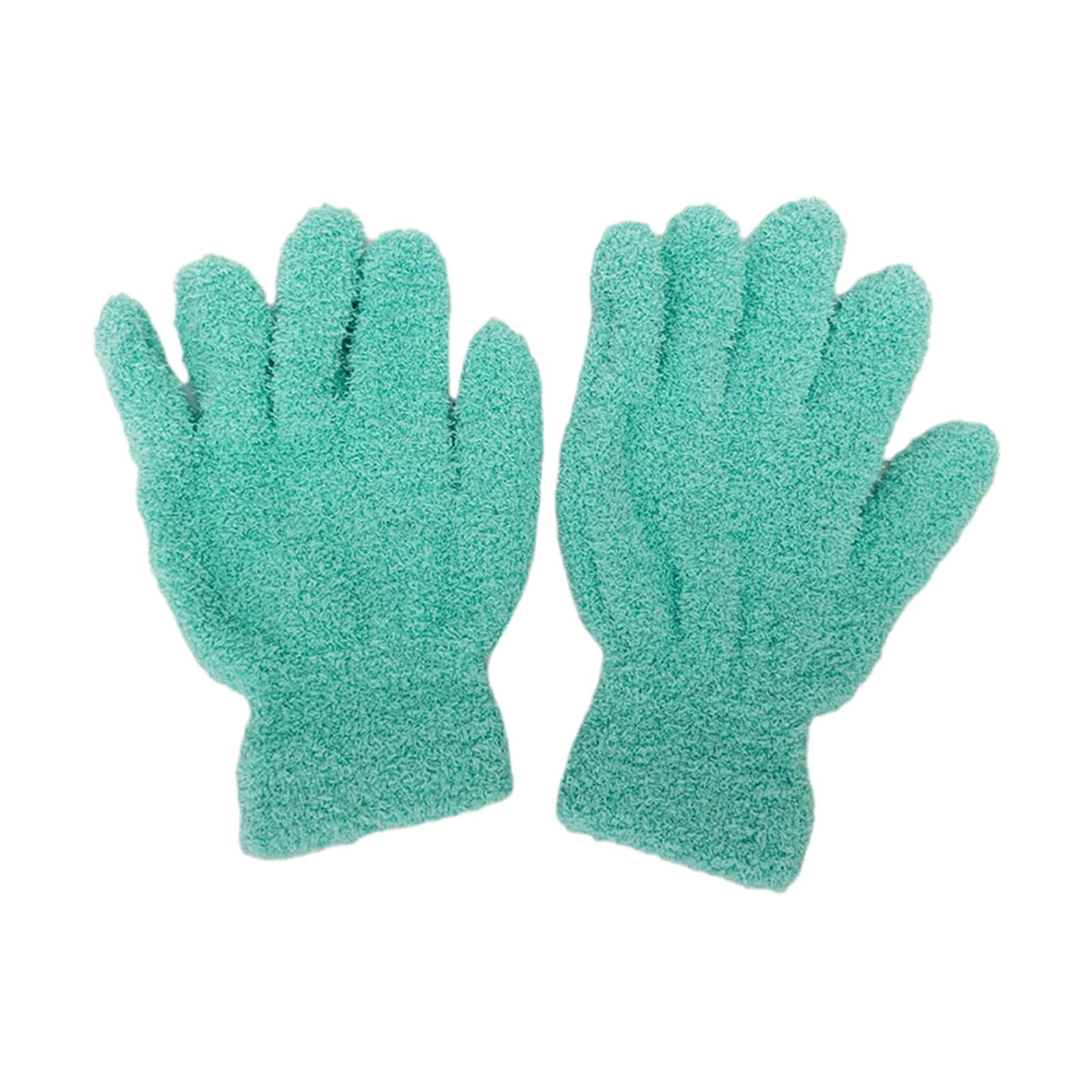 Winter Coral Gloves Windproof Women Full-finger Gloves Thicken Outdoor Ski Gloves Solid Color