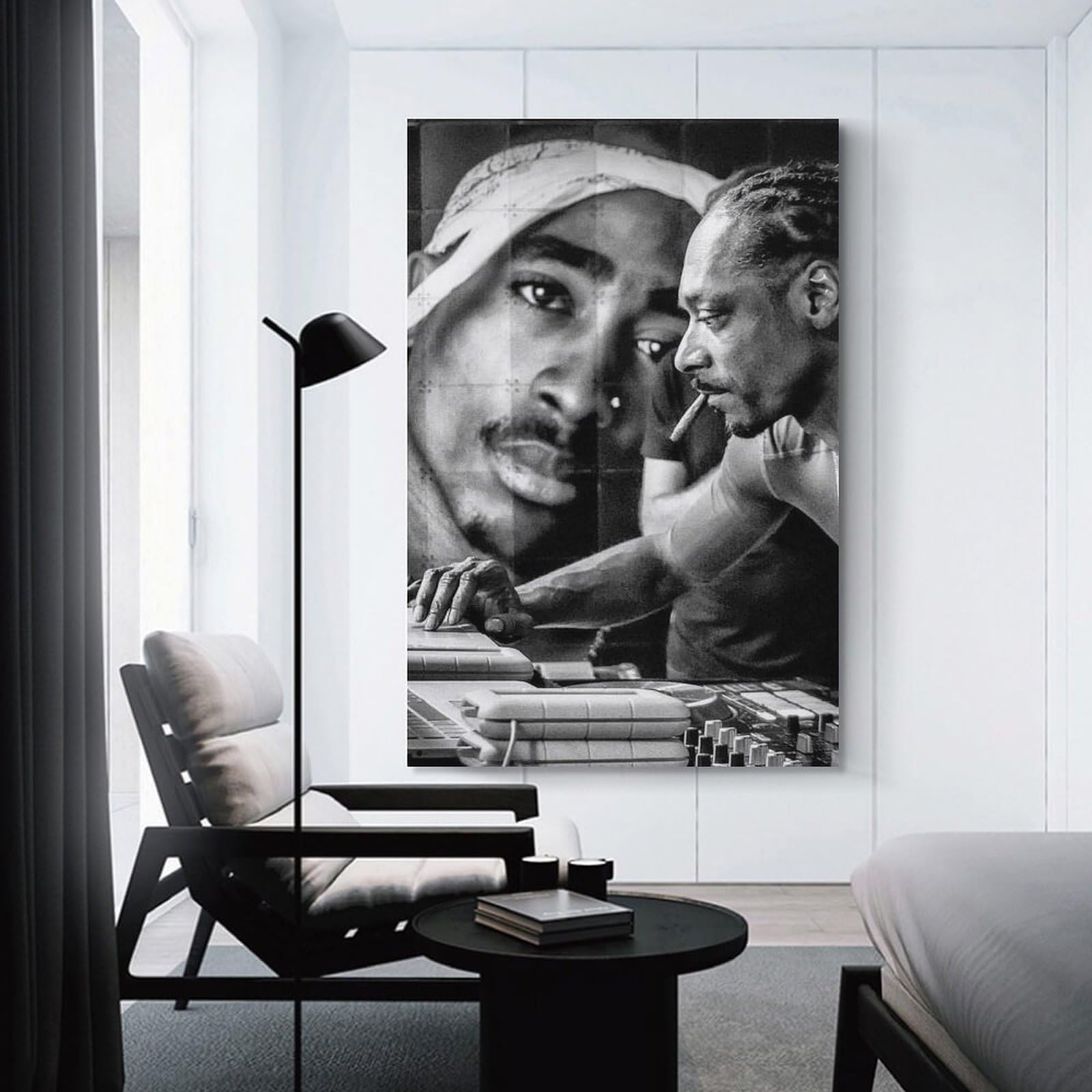 Poster su tela, motivo: cantante rap hip hop all star, stampa artistica da parete, poster decorativo moderno per la famiglia, 60 x 90 cm