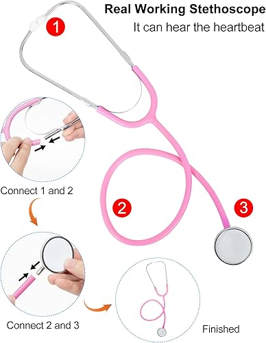 Miniatura 3 de Juego de médicos médicos, kit de médico para niños, disfraz de médico con juego de simulación para niños pequeños