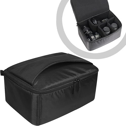 Miniatura 9 de Funda impermeable para cámara, bolsa de inserción de partición acolchadaBolsa de lente antichoque para SLR SLR Canon Nikon Sony Cámara Lente y