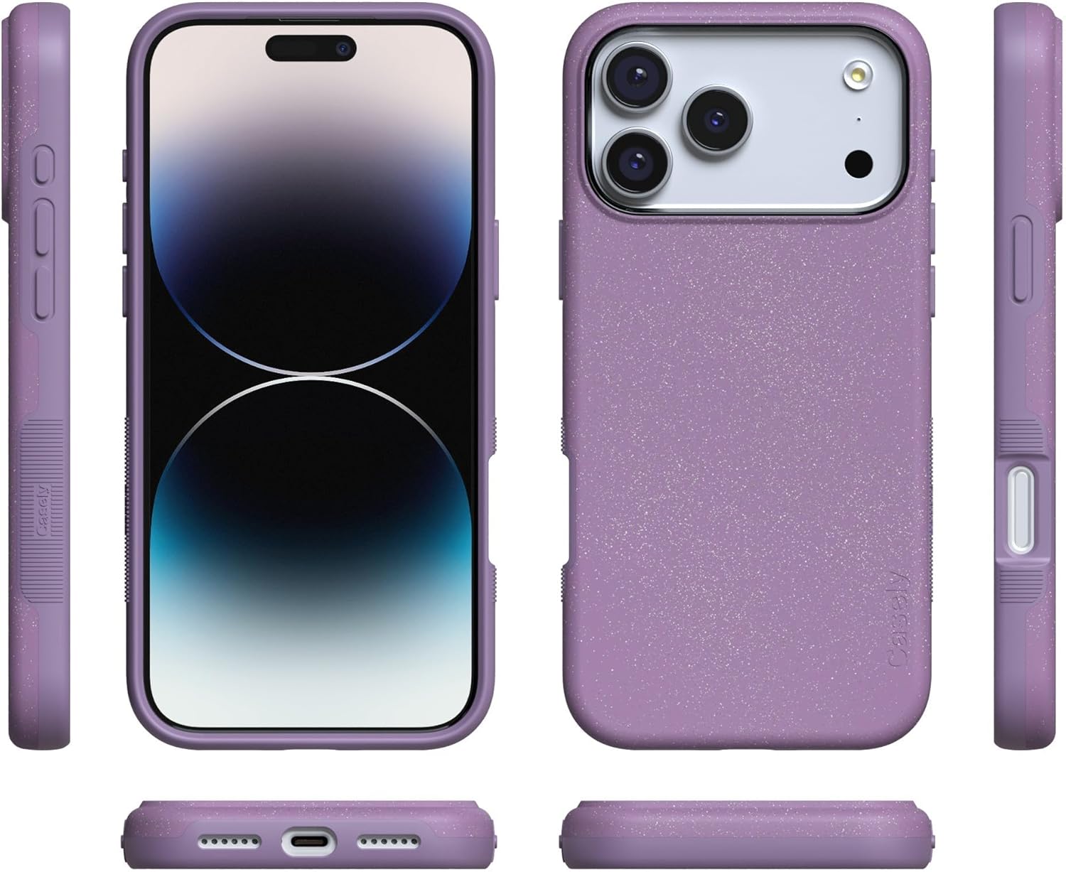 Casely iPhone 17 Pro Max Case | Lavender Waves | Purple Shimmer | Bold Protective Design | Compatible with MagSafe