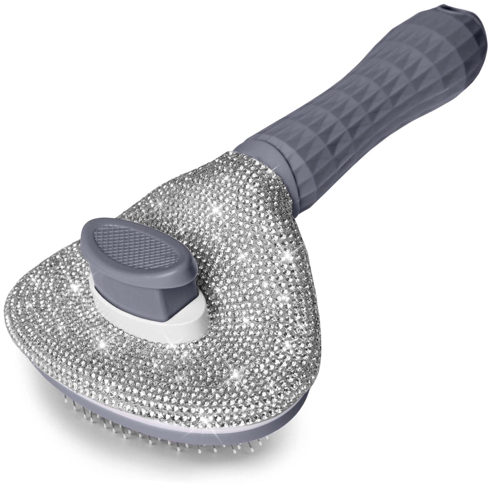 Full Diamonds - Cepillo de limpieza automática para perros y gatos, cepillo de aseo para gatos y gatos, cepillo para perros para desprendimiento, cepillo de pelo para mascotas peludas, color