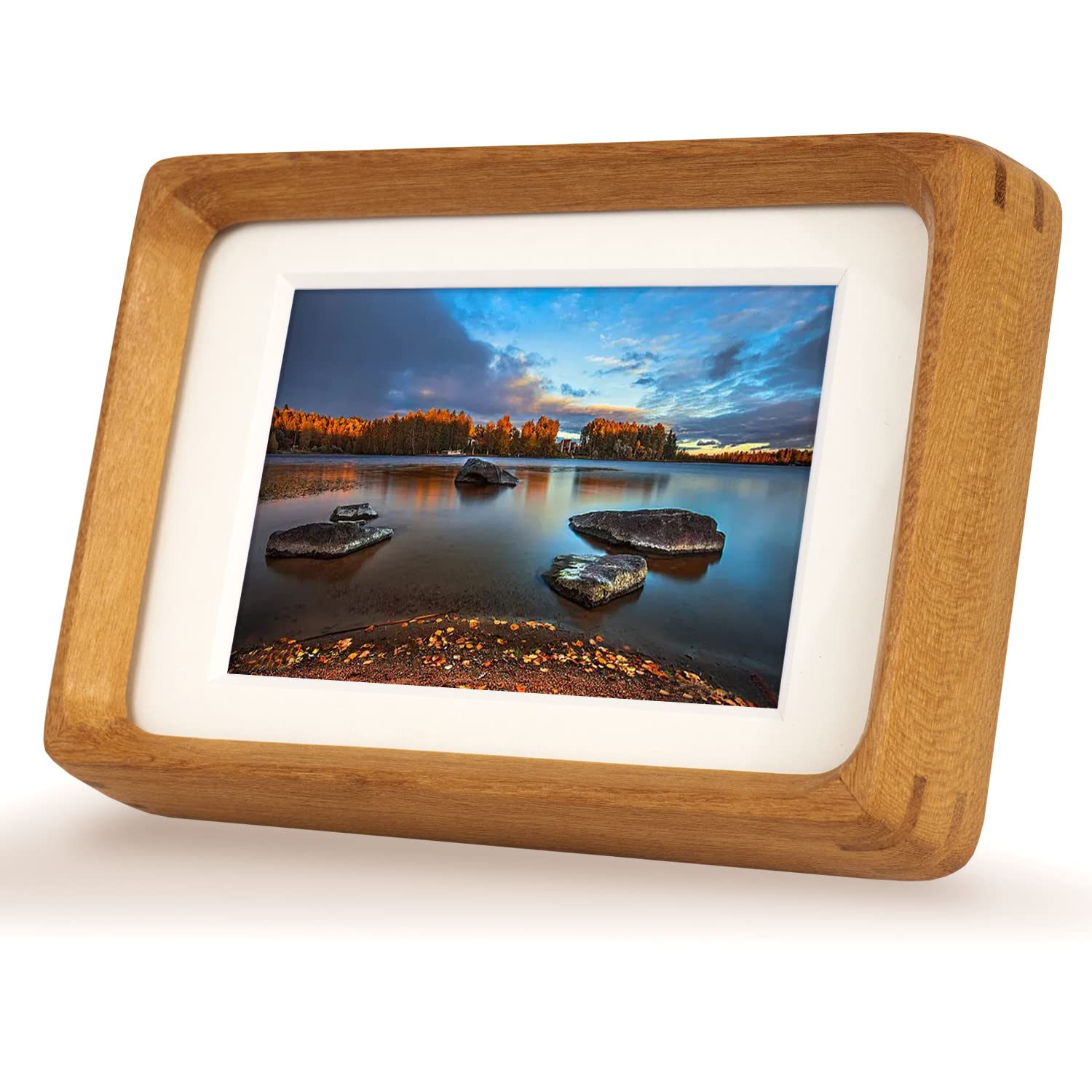 JDJUBOA Picture Frames,Pictures Picture Frame,Made of Solid Wood Photo Frame for Wall Mounting or Tabletop Diaplay(Teak,4