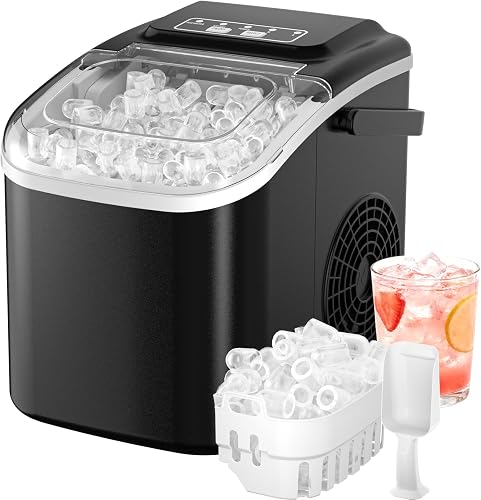 Acmeenjoy Ice Cube Machine 12 kg/24 H, Small Ice Cube Mac…