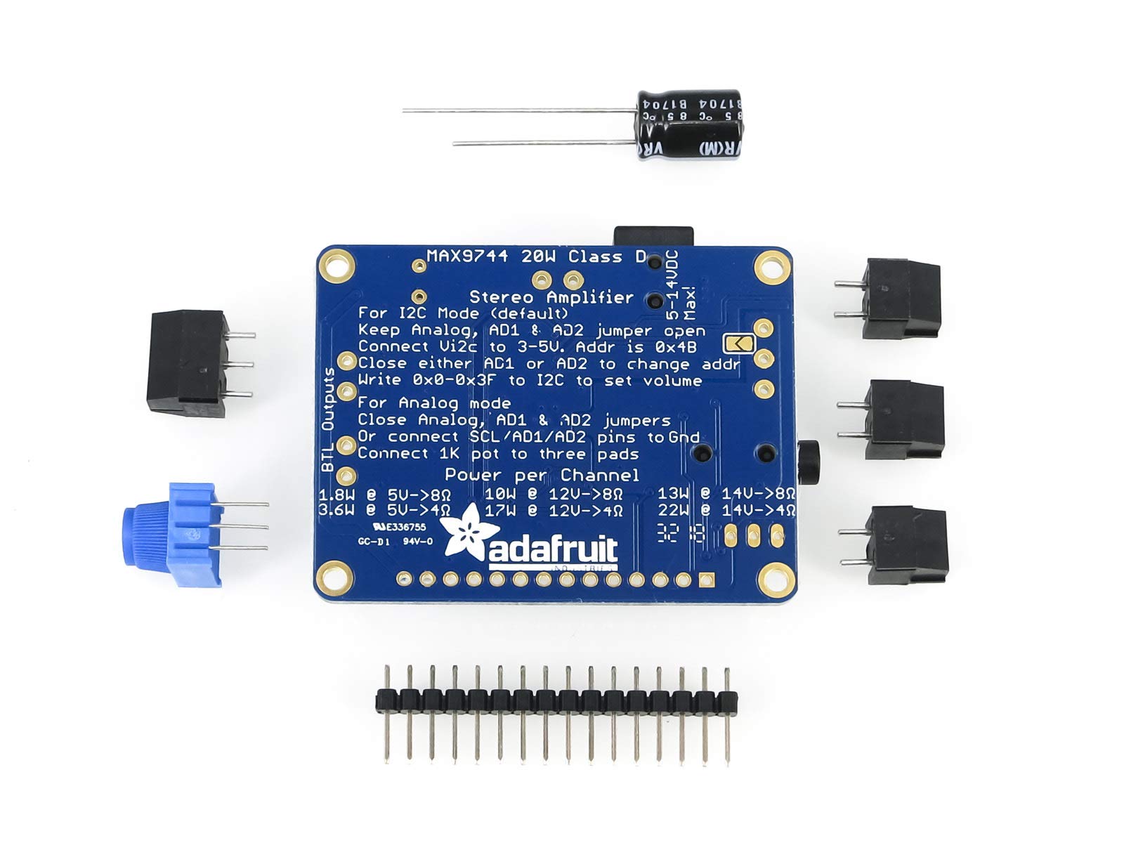 Stereo 20W Class D Audio Amplifier - MAX9744