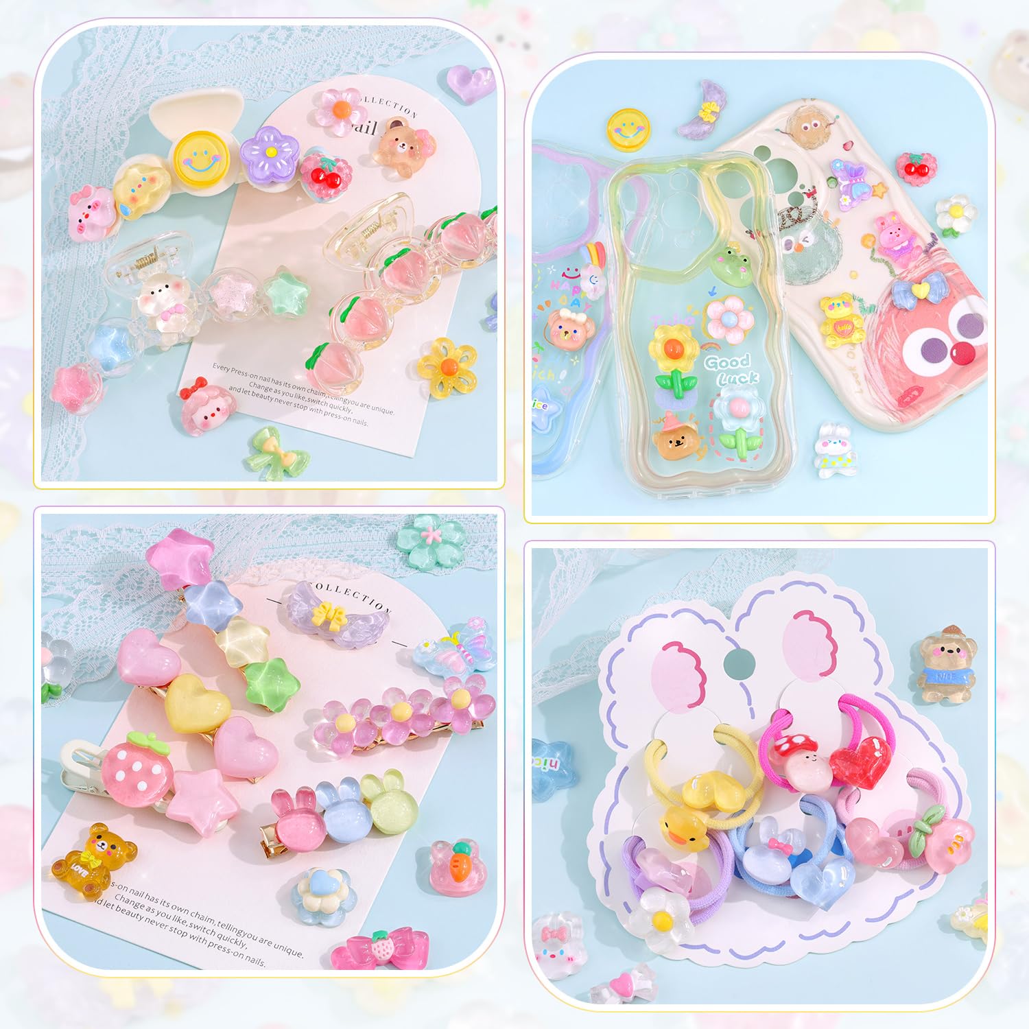 Christmas Resin Charms For Crafts,100 Pcs Flatback Slime Charm Beads Miniature Ornaments For Christmas Embellishmentscraft Supplies And Mini Christmas Decorations 459148245876031488 - View #4