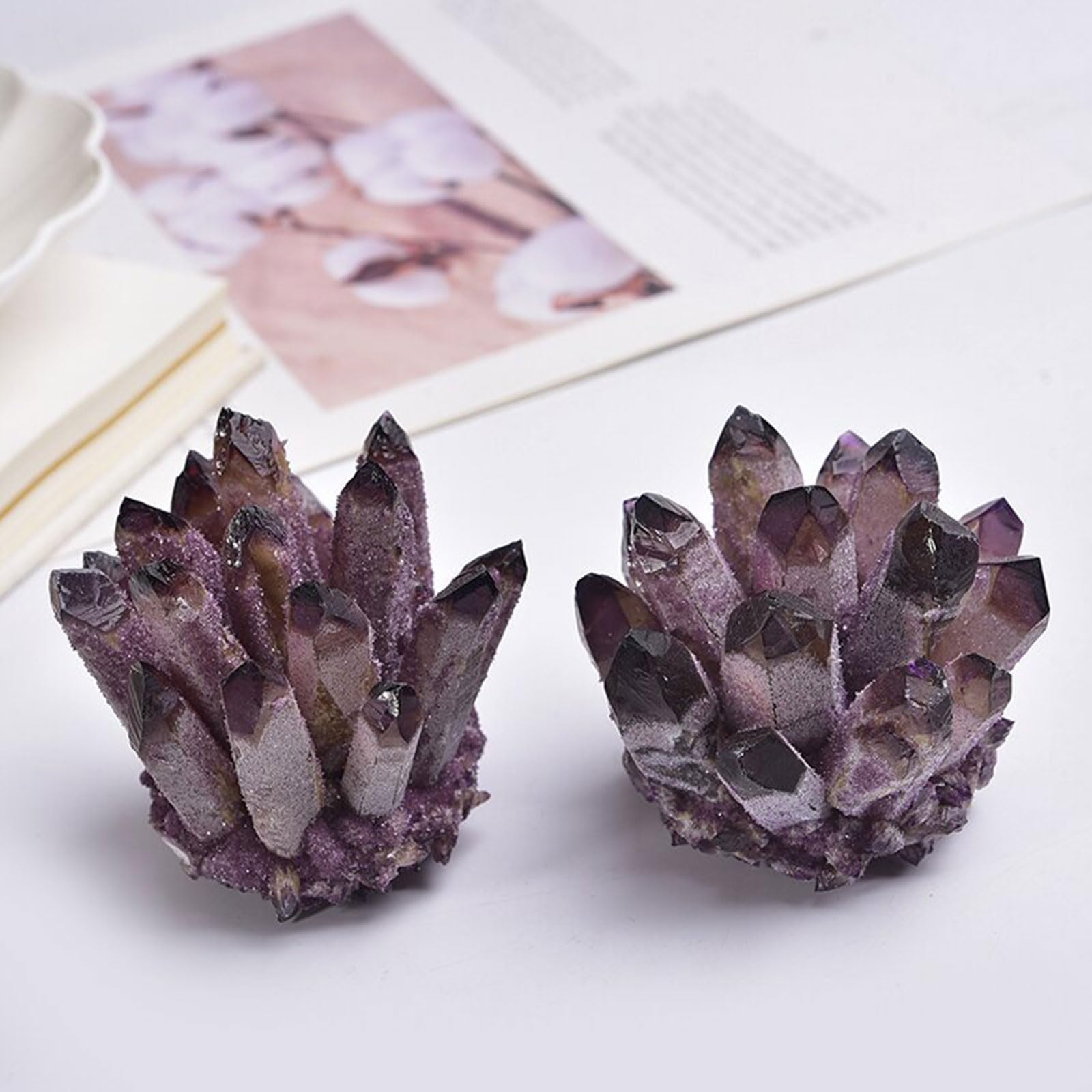 Cluster di Ametista Naturale Geode di Cristalli Viola dall'Uruguay Esemplare di Pietra preziosa Grezza per bilanciamento dei Chakra, Stregoneria e Decorazione,200~300g