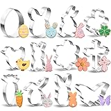 Easter Cookie Cutter Set - 12 Pieces Stainless Steel Cookie Cutters for Baking
