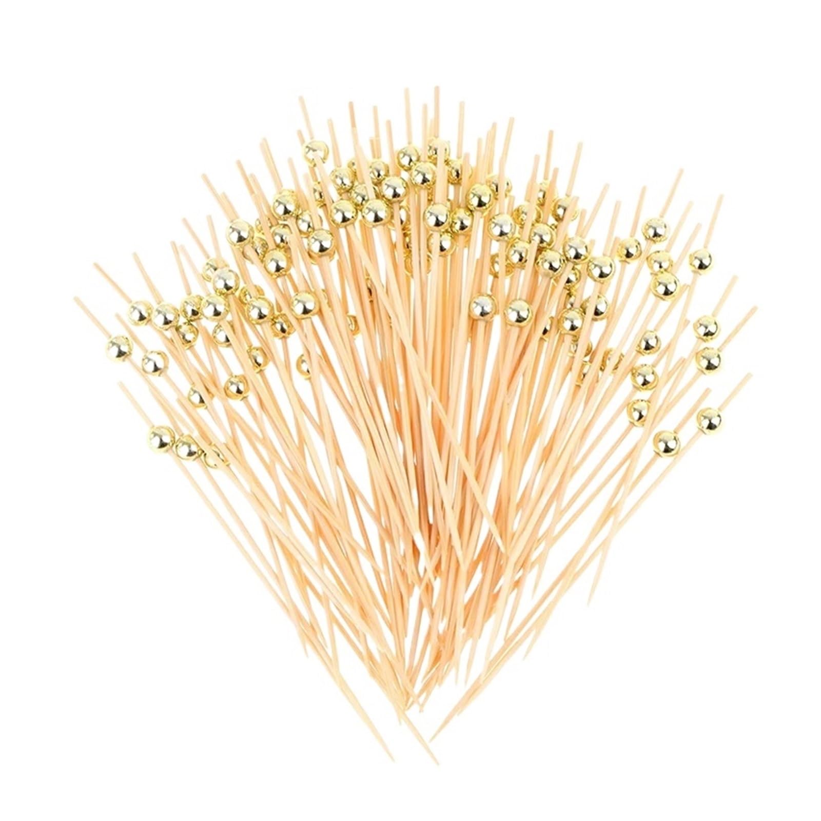 Wzptlkibad D Wzptlkiba 100Pcs Bamboo Skewers Fruit Fork Picks For Party Buffet