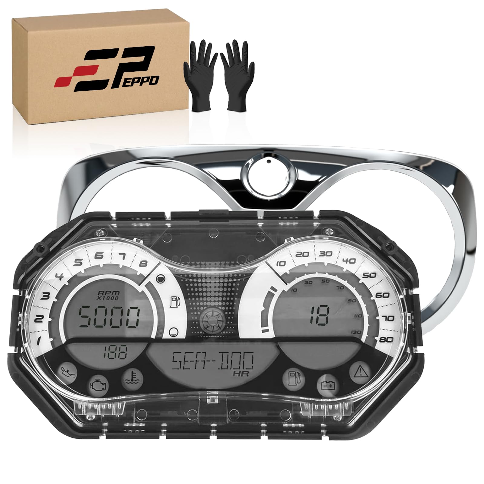 278002270 Jauge de compteur de vitesse LCD améliorée compatible avec Sea Doo GTX RXP RXT 2006-2011, aucune programmation nécessaire, design Plug and Play, remplace OEM # 278002144