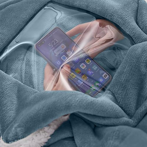 Miniatura 3 de Markdang Bolsillo transparente (para navegar por teléfono celular), manta con capucha de 47 pulgadas, manga extendida grande, cómoda, sudadera con