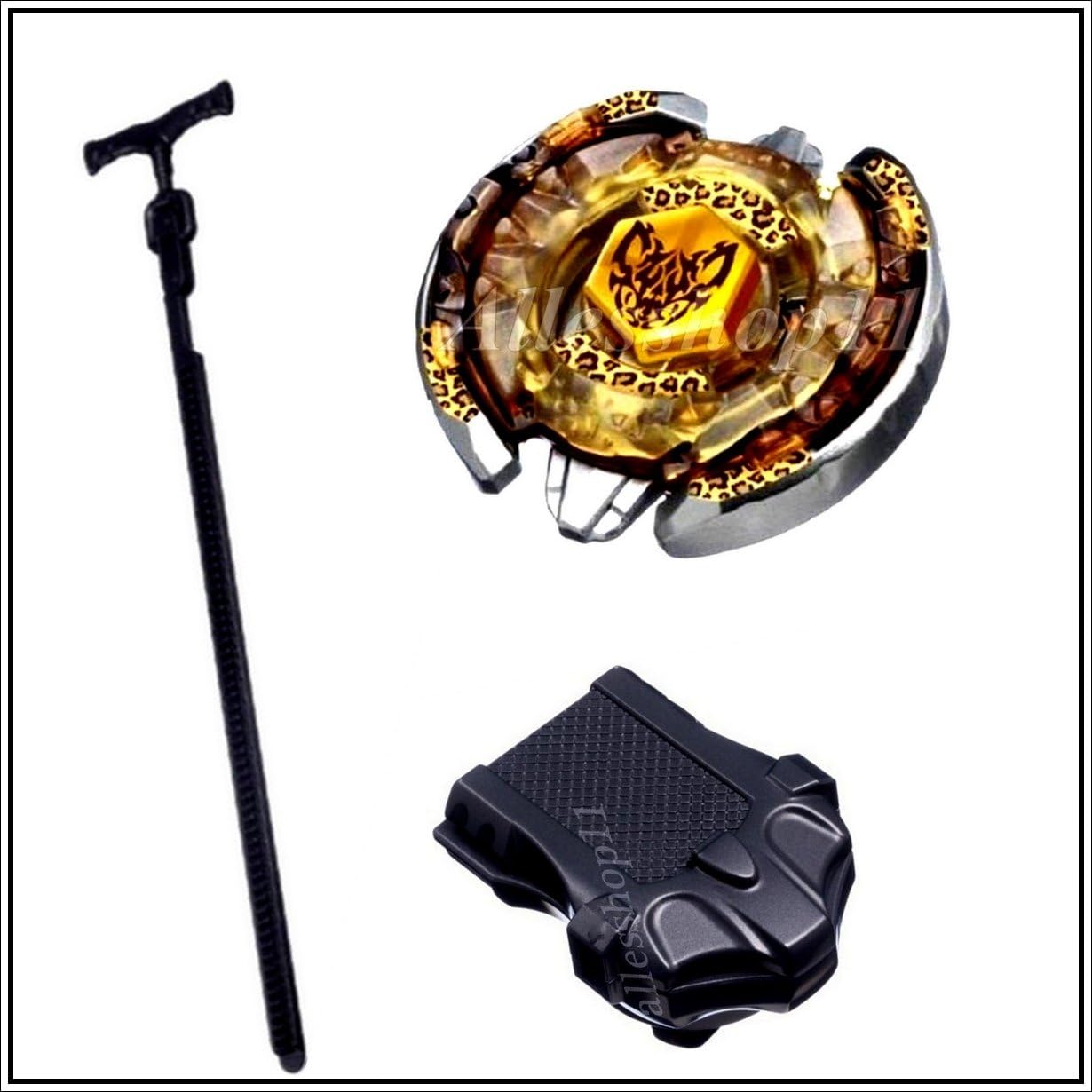 Rapidity Beyt Lynx Metal Fusion Metal Masters 4D Battle Spinner with Launcher