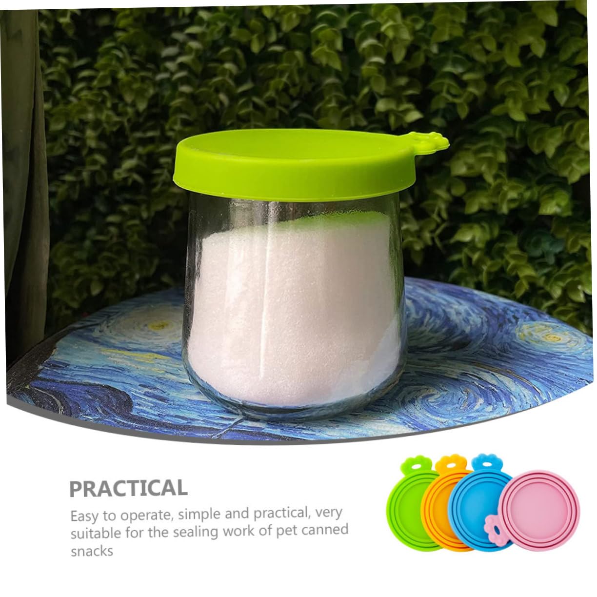 BESPORTBLE Silicone Pet Food Can Lid 4 Pack Sealed Can Covers for Dog Cat Food Leakproof Dishwasher Safe for Daily Use