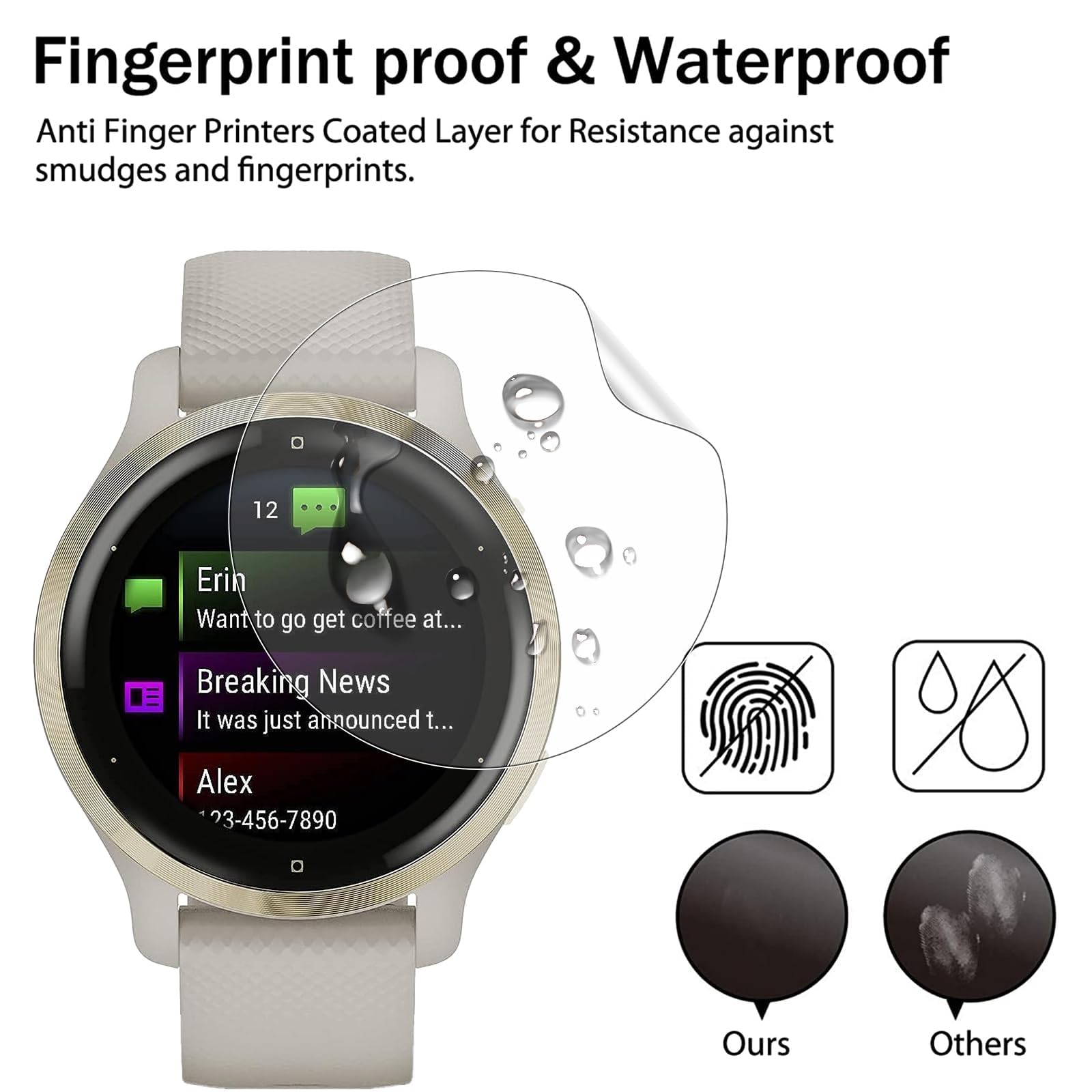 BROTECT 2x Flex Fullscreen 3D Curved Schutzfolie (für Garmin Venu 3 BROTECT 2x Flex Fullscreen 3D Curved Schutzfolie (für Garmin Venu 3