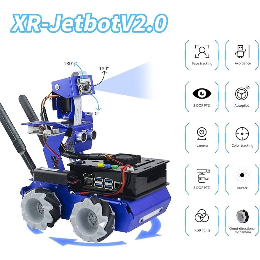 その他 XiaoR Geek Jetbot with Jetson nano XiaoR GEEK JetBot1.0 AI smart robot car powered by NVIDIA
