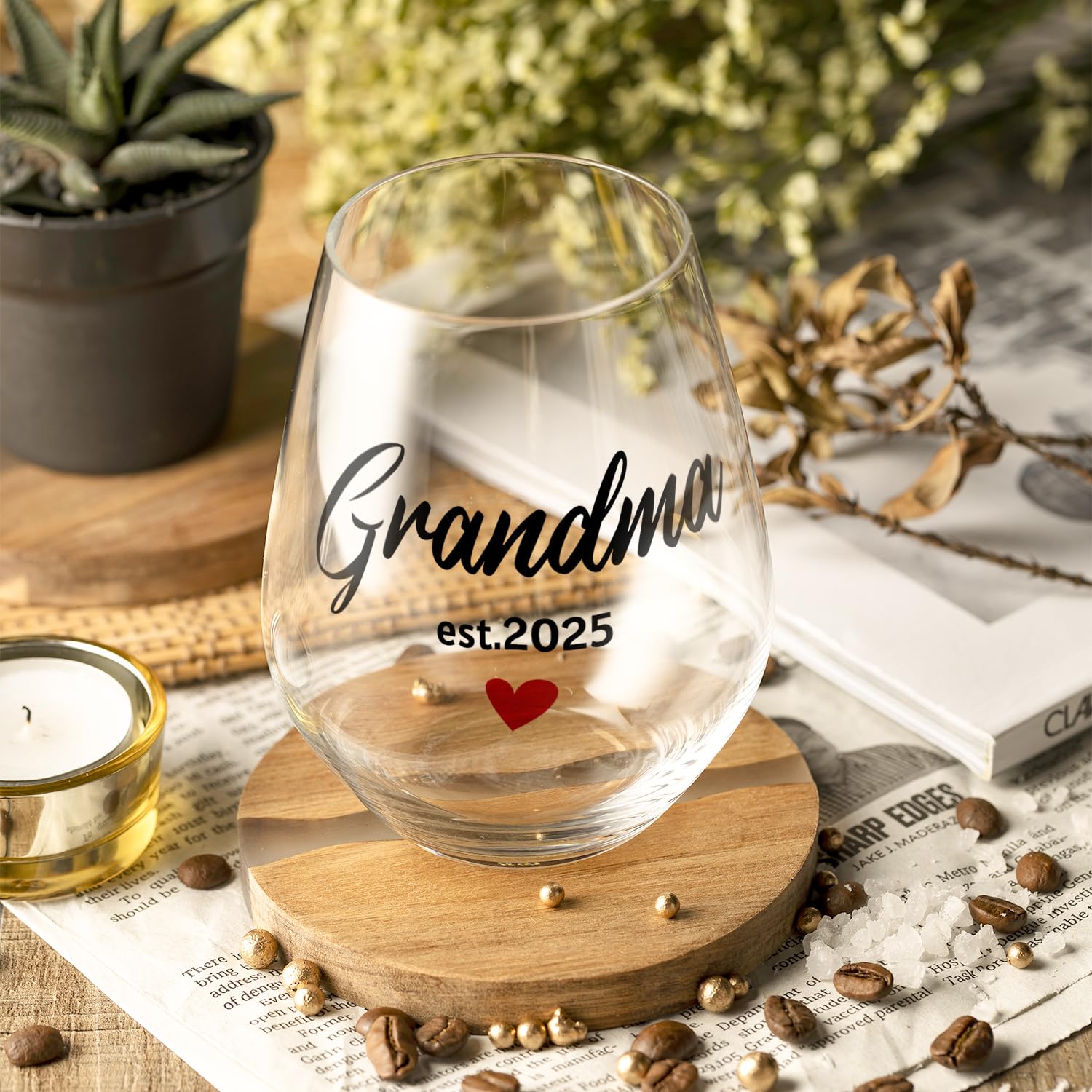Verre À Vin Personnalisé - Cadeau Pour Grand-Mère Mamie