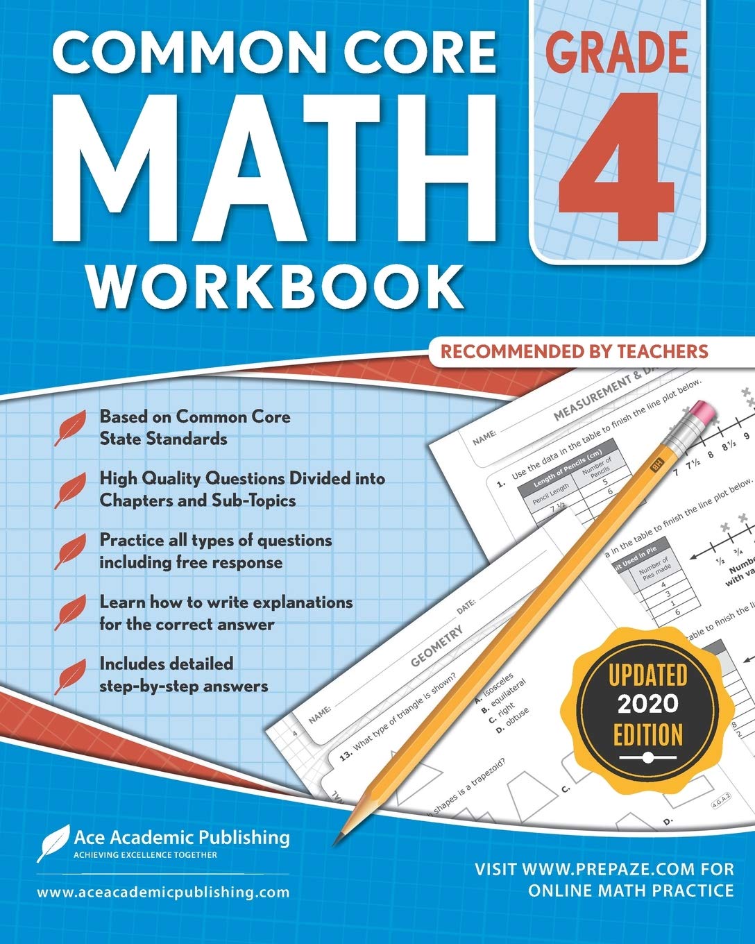 4th grade Math Workbook: CommonCore Math Workbook