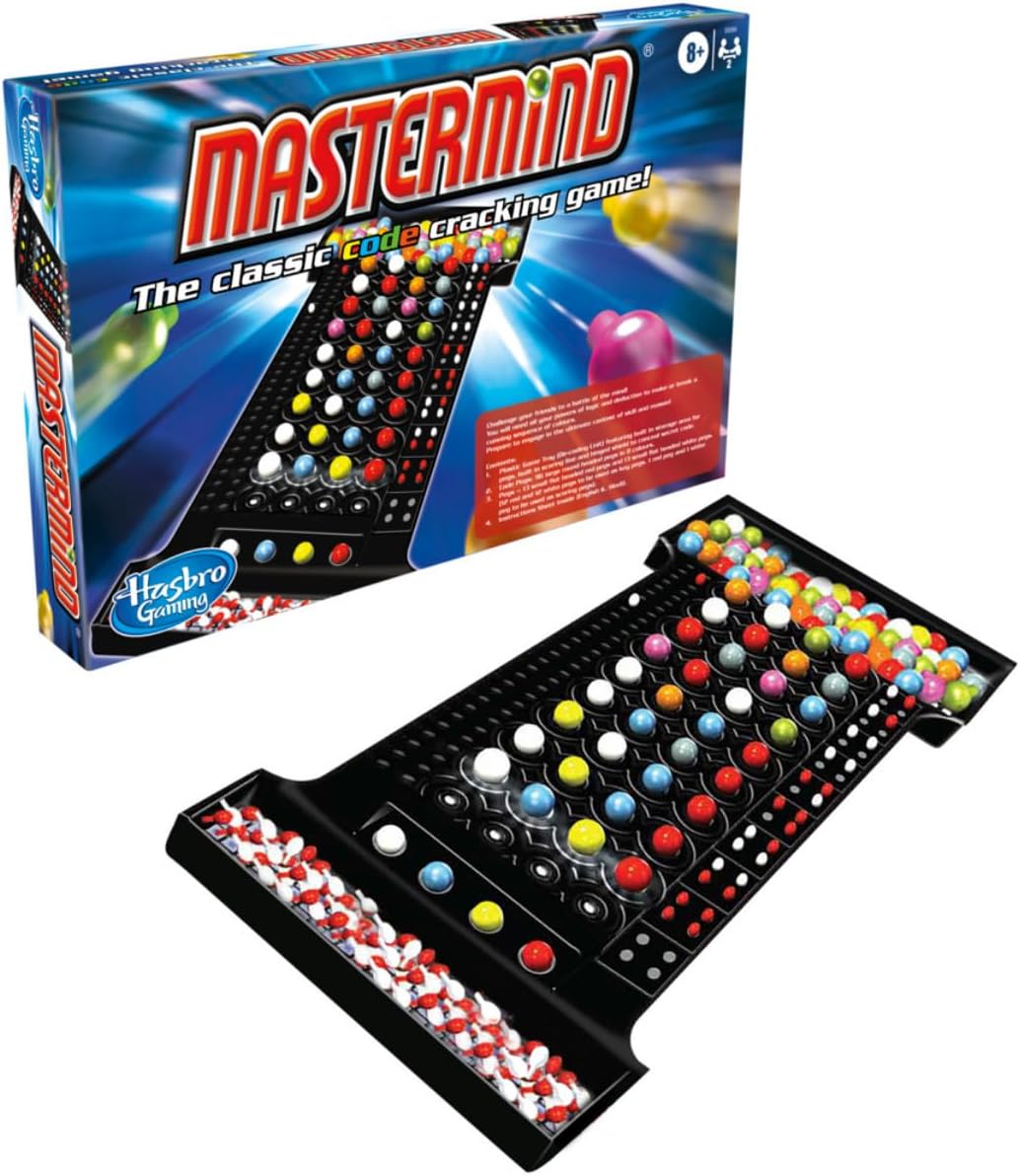 Mastermind The Classic Code Cracking Game Strategy Board Game for Kids and Adults, Board Game for Boys & Girls Ages 8+