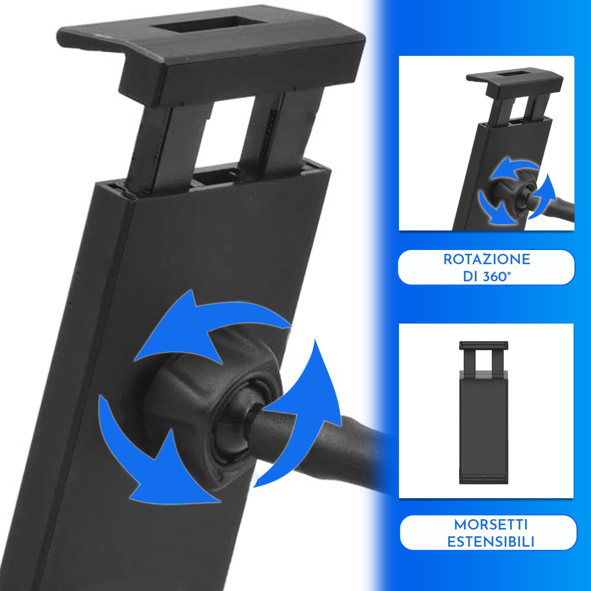 Supporto tablet auto cruscotto parabrezza per tutti i tablet