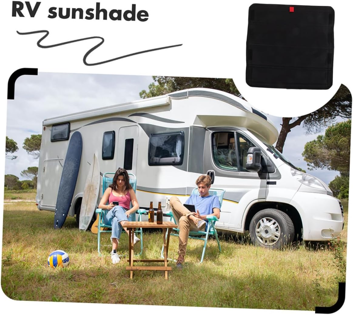 Ciieeo 2pcs Rv Window Shade Cover Thickened Blackout Sunshade for Vent Foldable Privacy for Rvs Campers Trailers