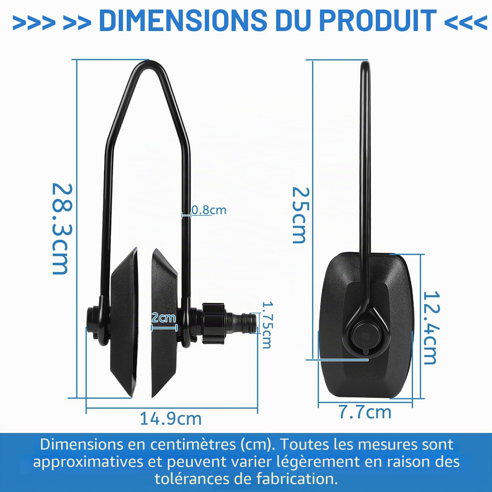 lalago Moteur de Nettoyage de Bateau Monotube, Oreille de Rinçage à Double Ohren Universel