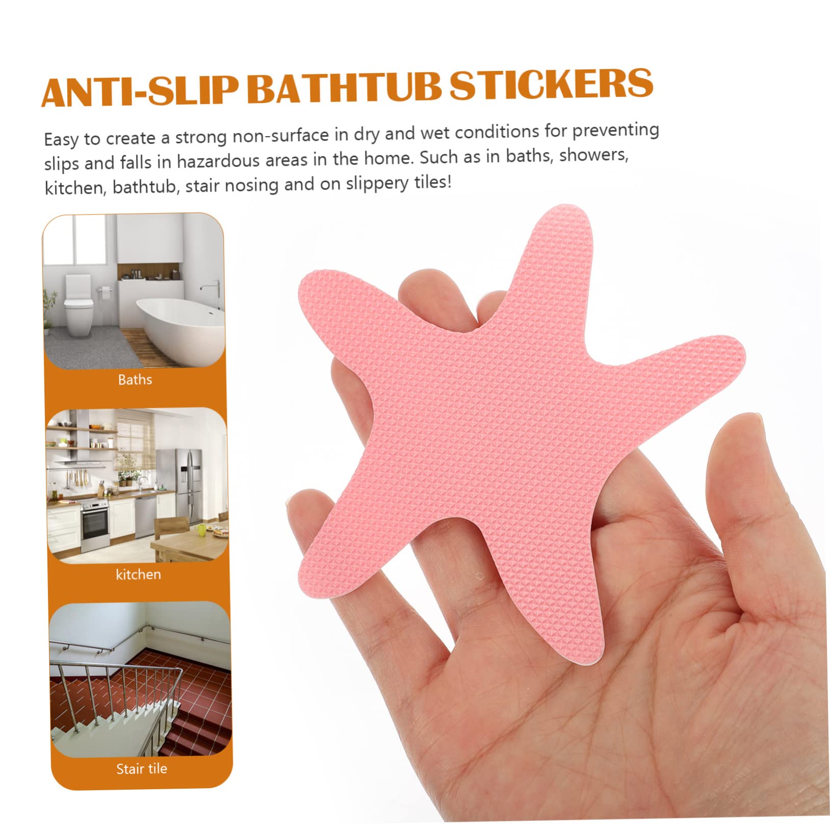 Cabilock 72 Pegatinas Antideslizantes para Baño Pegatinas A Prueba De Agua Pegatinas Blancas para Niños Cinta Antideslizante Banda De Rodadura De Ducha De Seguridad Pegatina