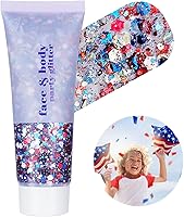 Vista 22 de Go Ho Gel de purpurina púrpura de sirena, purpurina holográfica para el cabello, traje de Mardi Gras para mujeres y niños, lentejuelas gruesas