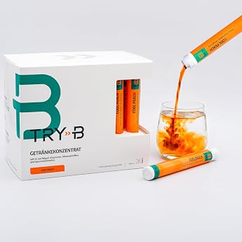 TRY-B Abnehmshake mit Glycerol Vitaminen & Mineralstoffen   Di t Shake f r 7 Tage   Abnehmen Shake 28 Tubes f r einfache Di t Kur   Low Calorie Fastendrink ohne Hungergef hl   Cool Peach