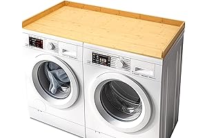 Washer Dryer Countertop, 27.5" x 54" Bamboo Counter Shelf for Laundry Room Organization