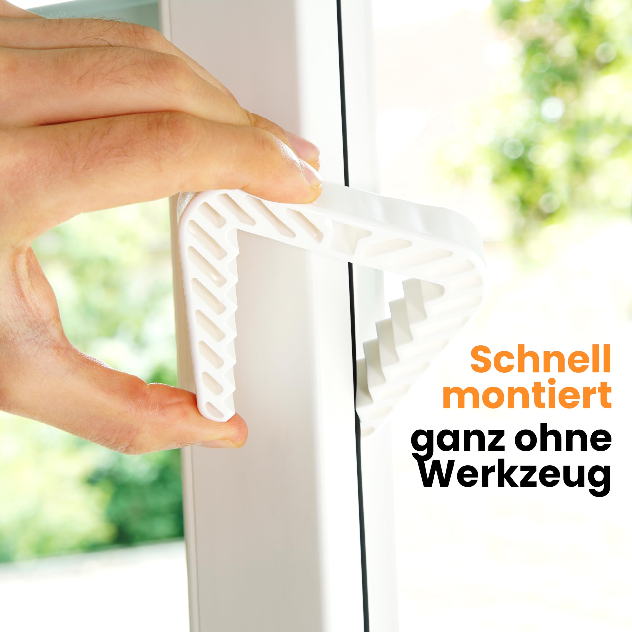 Fensterklammer Weiß Türkeil Feststeller Dreh Kippfenster Fensterklammer Weiß, Fensterfeststeller, Türkeil, Türfeststeller Einbruchschutz Fenster