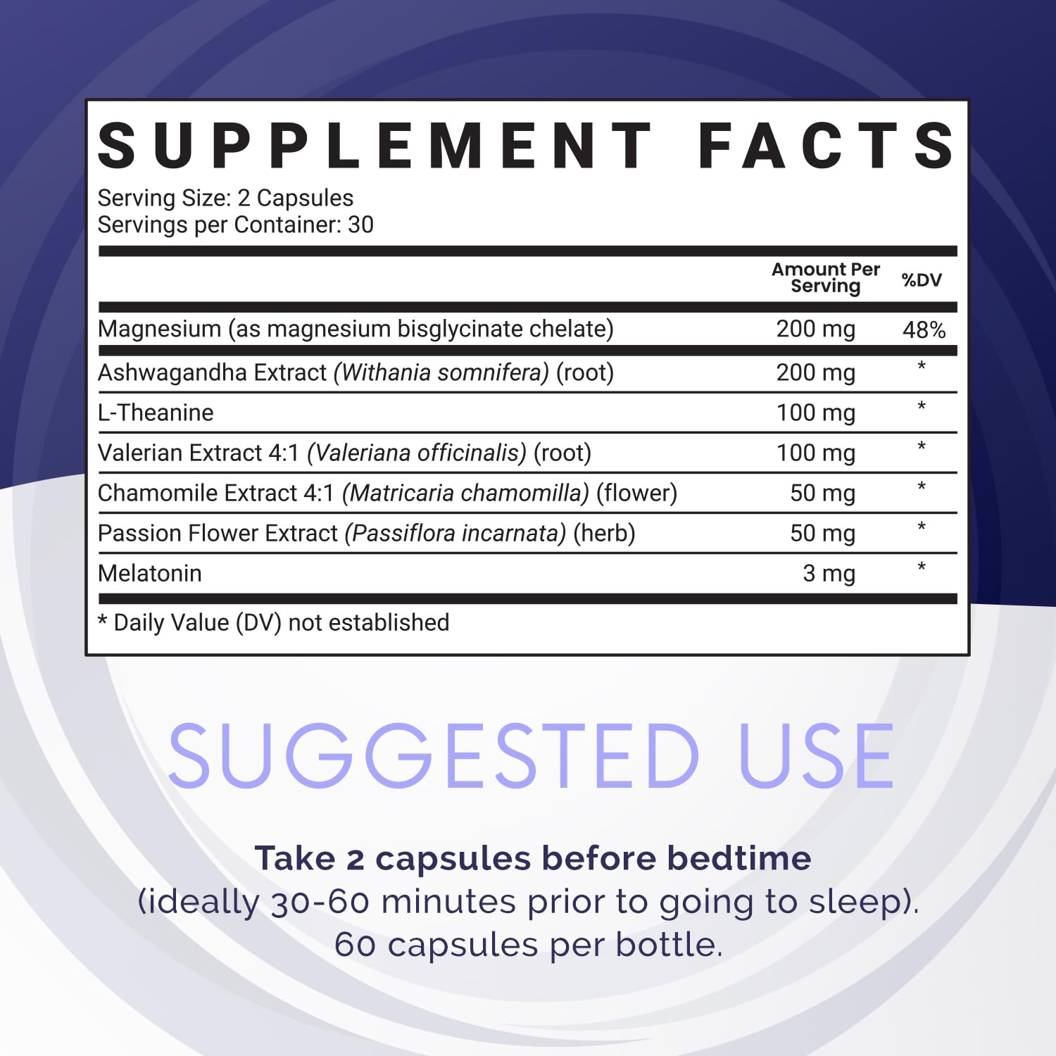 PurePlay Sleep Aids for Adults, Melatonin 3mg Complex with Magnesium and Ashwagandha, Non-Habit Forming Sleep Supplement, 60 Capsules, 30-Days Supply — Amazon image 8