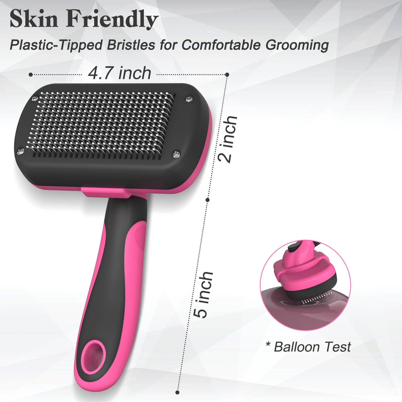Dipoo Brosse autonettoyante pour chiens et chats, brosse douce pour la peau, brosse de toilettage pour chien, brosse de toilettage pour chien, brosse de démêlage, brosse à poils pour chiens à poils,
